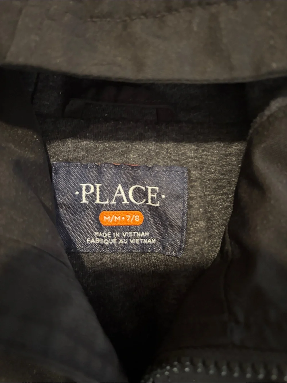 The Children's Place Black Hooded Windbreaker Jacket
